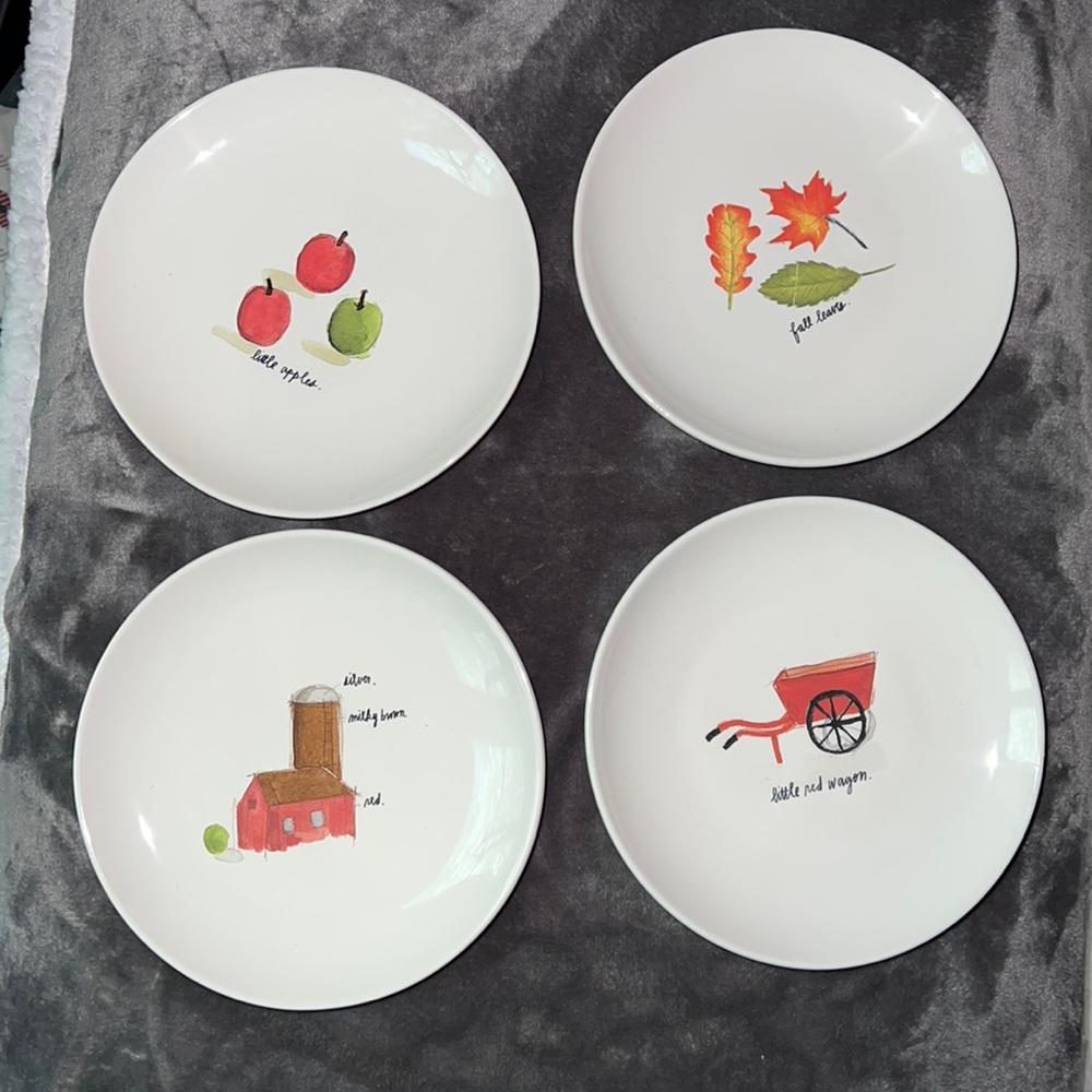 Rae Dunn desert plates 4 Fall 🎃l 🍁 BNT!
